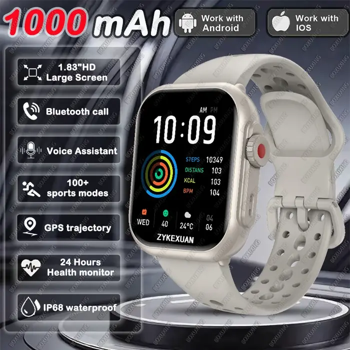 2025 nouveau pour Xiaomi montre intelligente hommes femmes 1.85 pouces HD AMOLED plein écran tactile