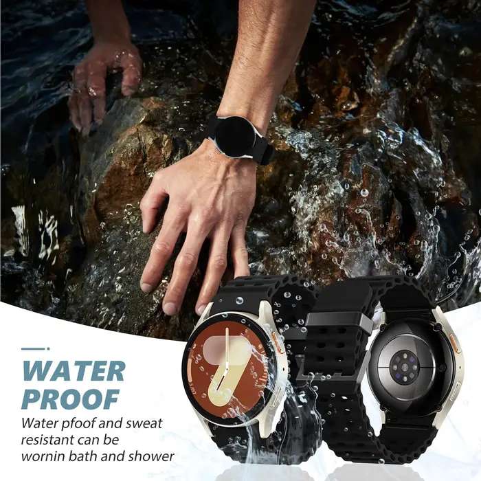 Bracelet pour Samsung Galaxy Watch 7/6/5 Pro/4 classique 40mm 44mm Sport Silicone sans espaces poignet correa