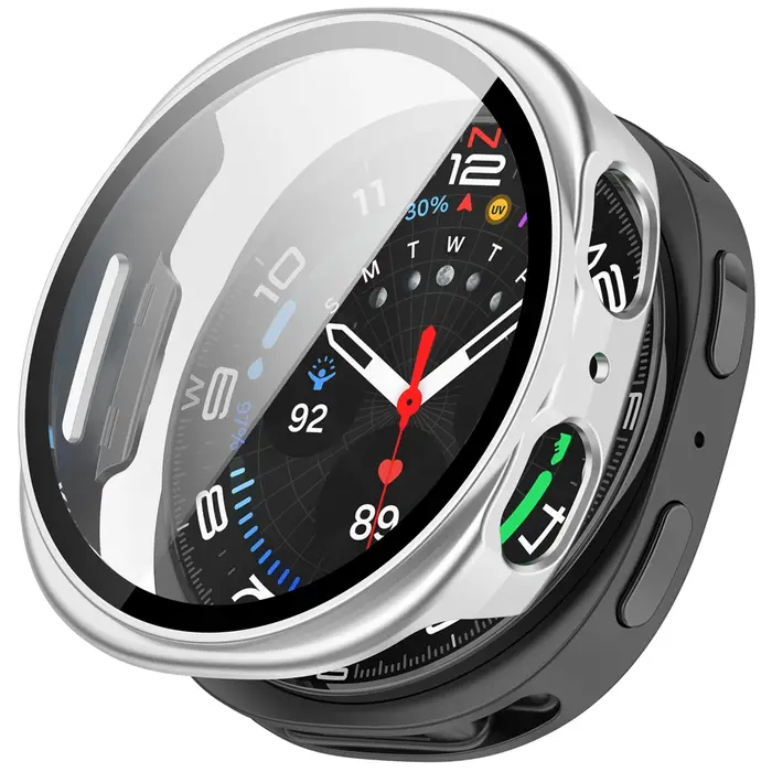 Verre trempé + coque PC pour Samsung Galaxy Watch 8 44mm 40mm, coque de protection pare-chocs toutes
