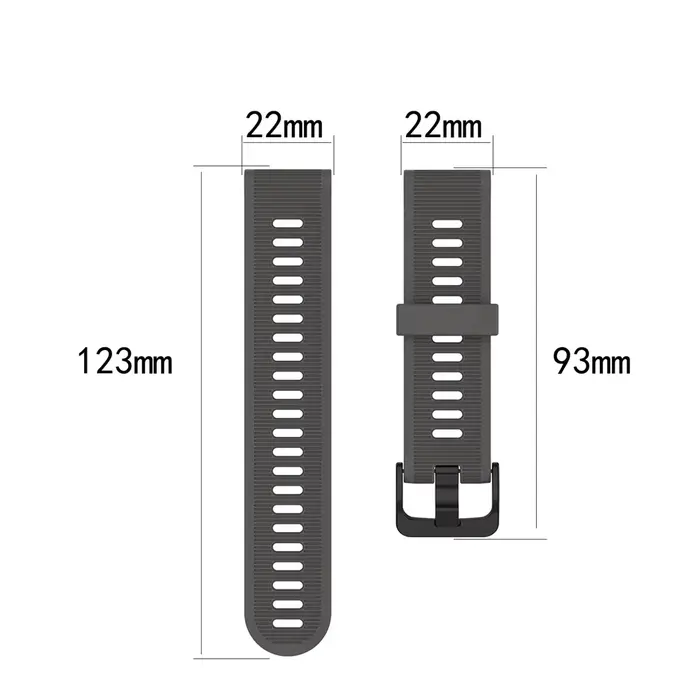 Bracelet de montre en silicone de 22 mm pour Garmin Forerunner 945, compatible avec les modèles Forerunner 970, 965, 955, 935, 745