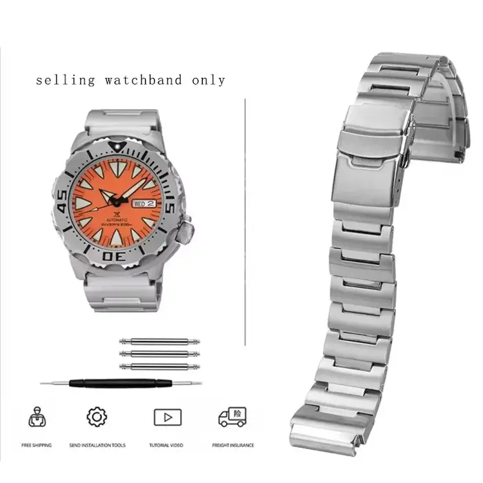 Bracelet de montre en acier de haute qualité pour Seiko Little Monster SKX779 SKX781
