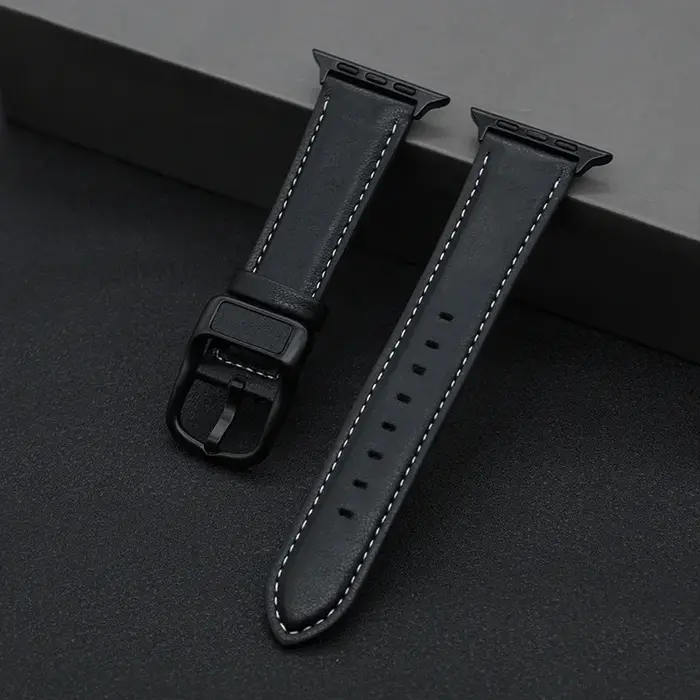 Bracelet en cuir PU pour bracelet de montre Apple 44mm 45mm 41mm 40mm 42mm 46mm bracelet correa iWat