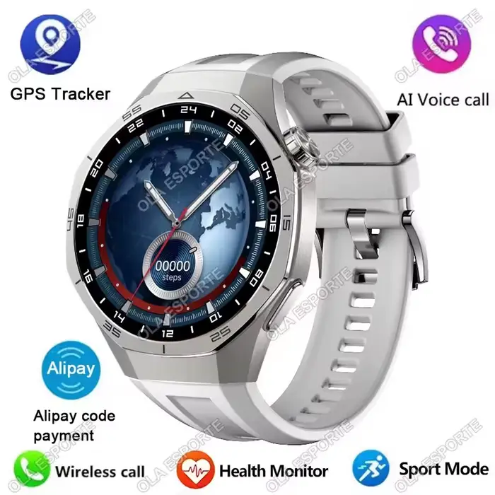 Nouvelle montre connectée 5 Pro pour hommes, écran AMOLED HD, GPS, fréquence cardiaque, appels Bluet