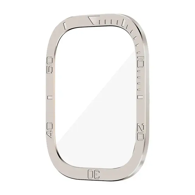 Protecteur d'écran pour Apple Watch Ultra 49mm, accessoires, cadre de couverture en métal + verre tr