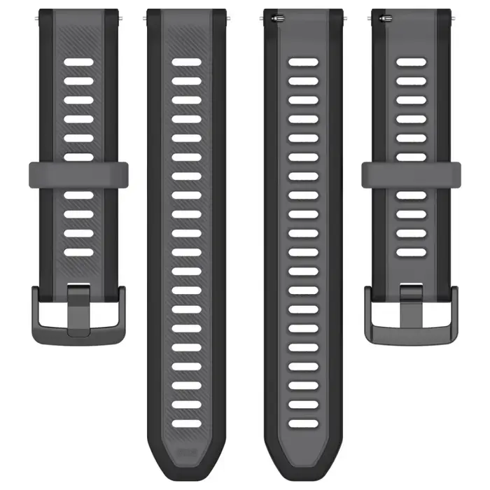 Bracelet de sport en silicone bicolore pour Garmin Forerunner 55 158 245 645 165 570 970 255 255s 265 265s 18 20 22mm
