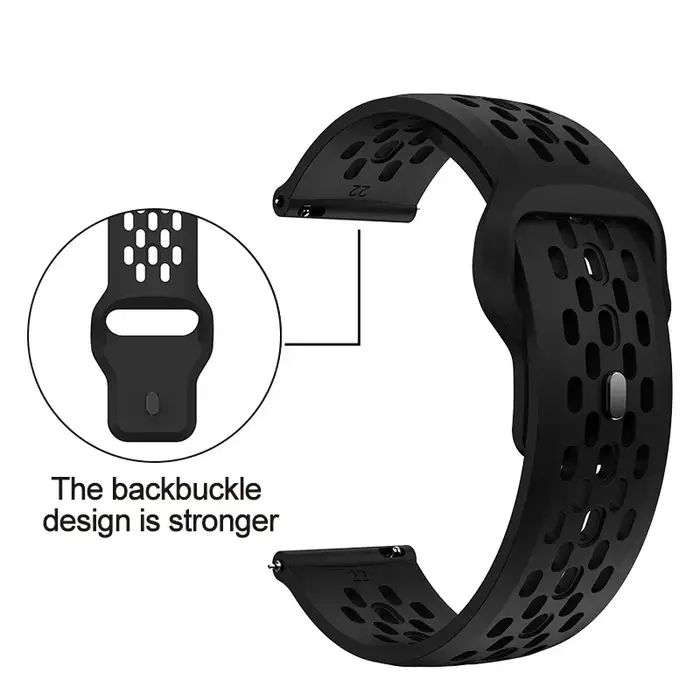 Bracelet en Silicone respirant de 22mm pour montre Realme 5