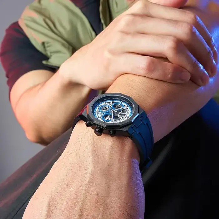 Reloj Hombre 2025 hommes Sport chronographe Montre en acier inoxydable avec Dates étanche lumineux