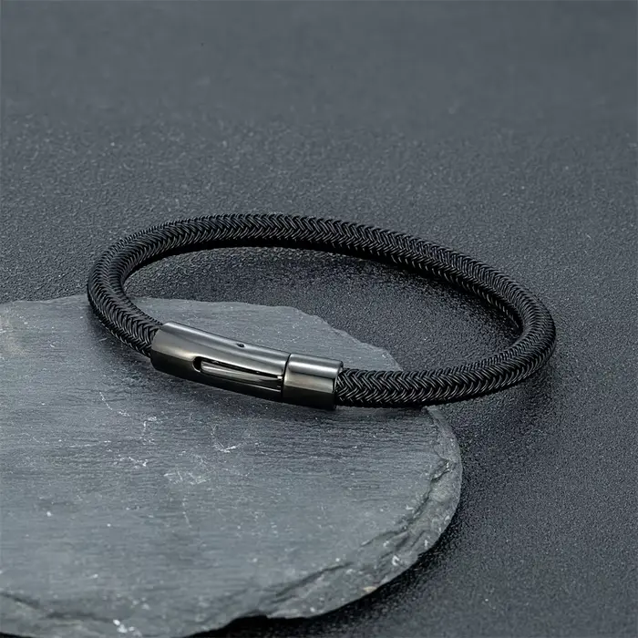 Bracelet en câble métallique Simple et étanche de 6mm pour hommes et femmes