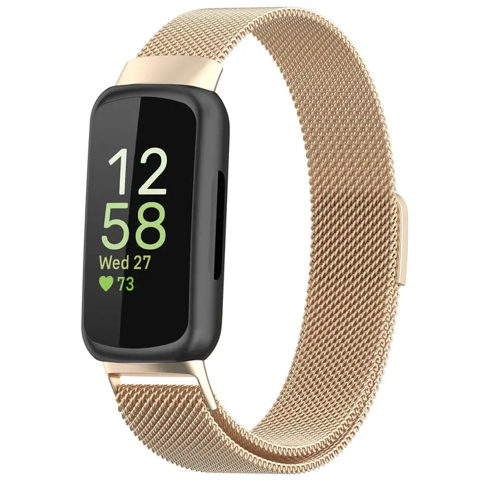 Bracelet magnétique en métal pour Fitbit inspire 3