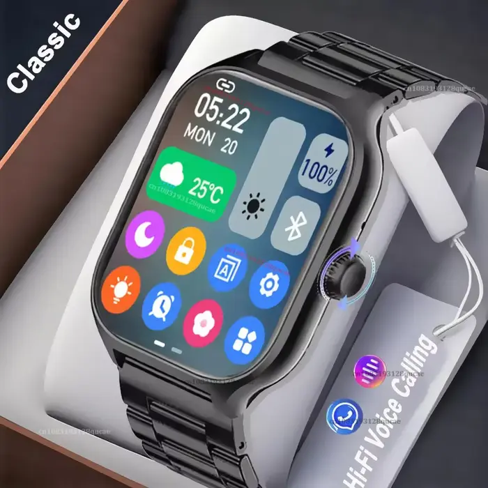 Montre intelligente cadran pour répondre aux appels suivi des calories 2.01 pouces fréquence cardiaque sang oxygène