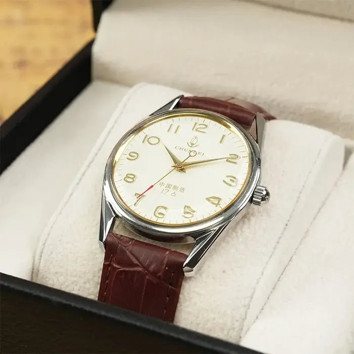 Montre mécanique vintage authentique de marque chinoise Chunlei pour homme, montre-bracelet rétro à remontage manuel, cadeau idéal
