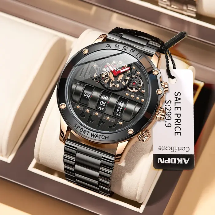 Montre à Quartz électronique de luxe pour hommes montres d'affaires