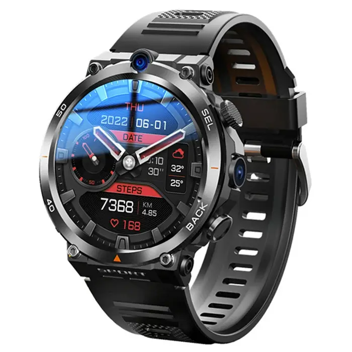 Nouveau Google Play 1.39 pouces 4G réseau carte SIM montre intelligente double caméra GPS WIFI robus