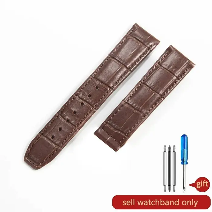 Bracelet de montre en cuir véritable pour Lung Lacroix