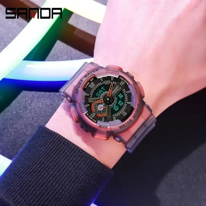 SNADA 3029 montre pour hommes Top qualité LED numérique luxe choc montres Relogio Masculino