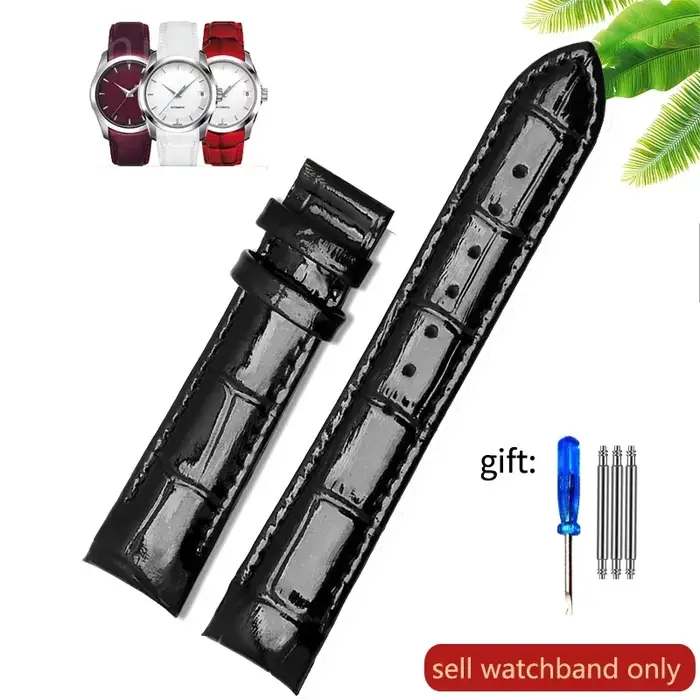 Bracelet de montre en cuir véritable pour femme, étanche à la sueur, accessoires de bracelet de mont