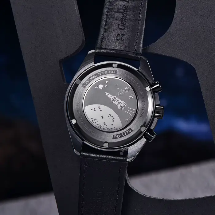 PAGANI DESIGN Nouvelle montre à quartz pour homme entièrement noire