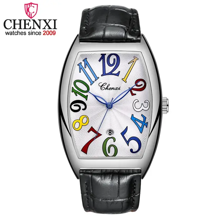 CHENXI montre à Quartz pour hommes de marque de luxe en cuir véritable étanche calendrier lumineux h