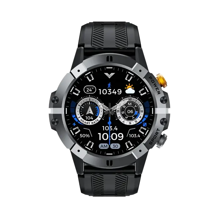 Montre connectée robuste pour l'extérieur - Suivi de santé avec synchronisation sans fil