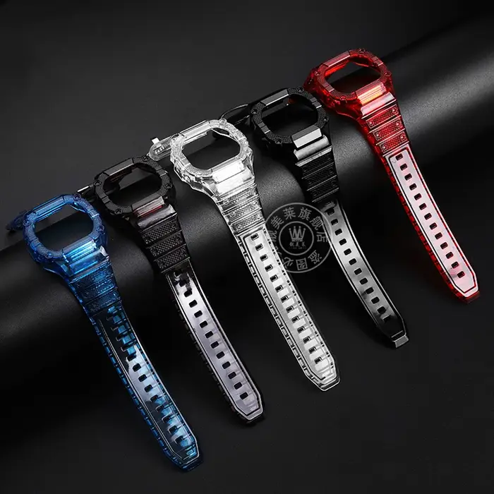Jelly transparent watch strap set