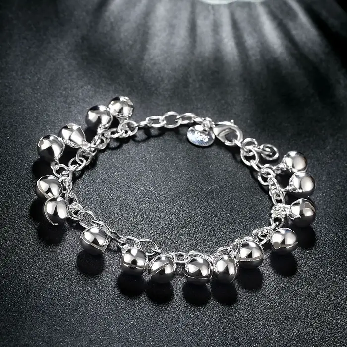 Bracelets en argent Sterling 925, chaîne à clochettes fines pour femmes, cadeaux pour fête de mariag