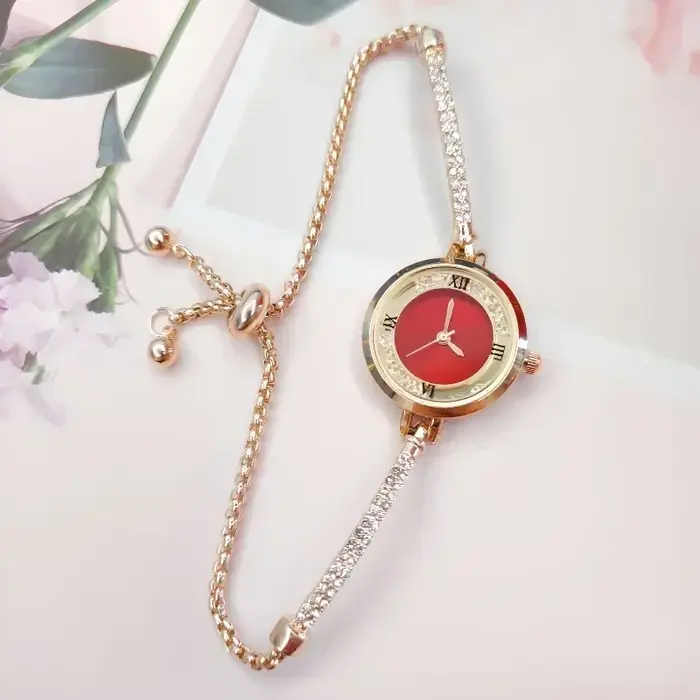 Montre de luxe pour femmes, bracelet fin en or, pour dames, horloge