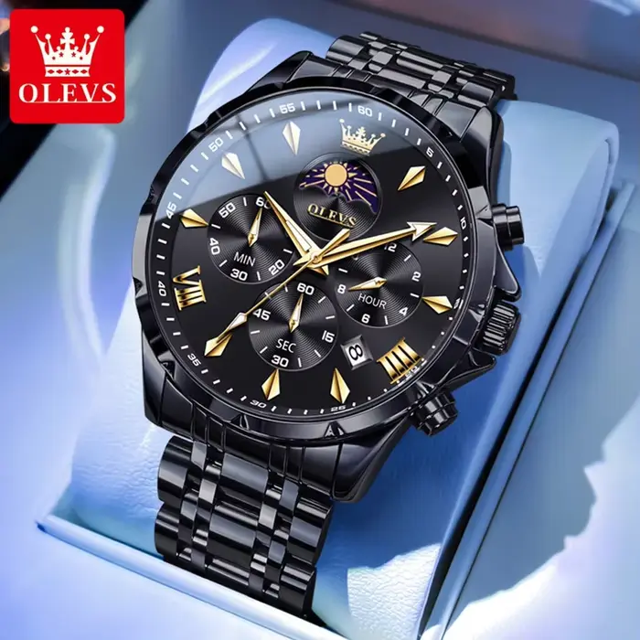 Montres pour hommes OLEVS Top Moon Phase Fashion