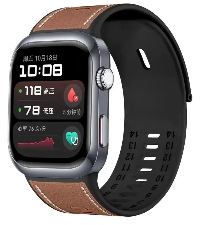 Bracelet de remplacement en cuir et silicone pour montre connectée Huawei Watch D2