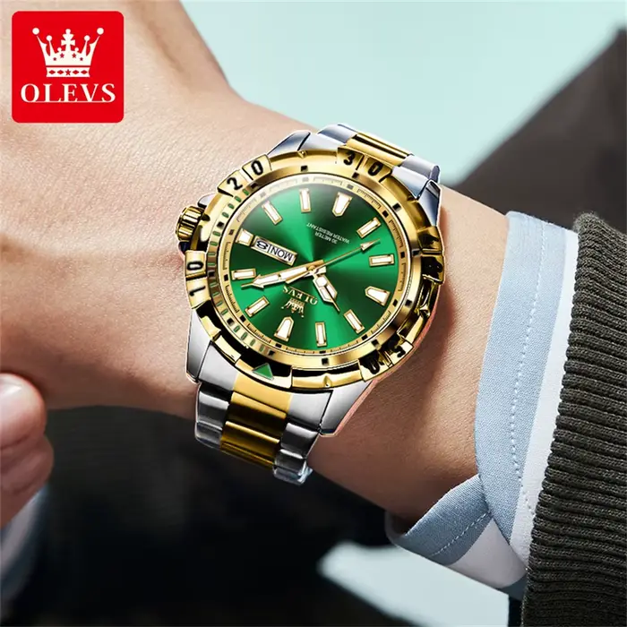 Montre-bracelet à quartz OLEVS 5560 de marque haut de gamme pour hommes