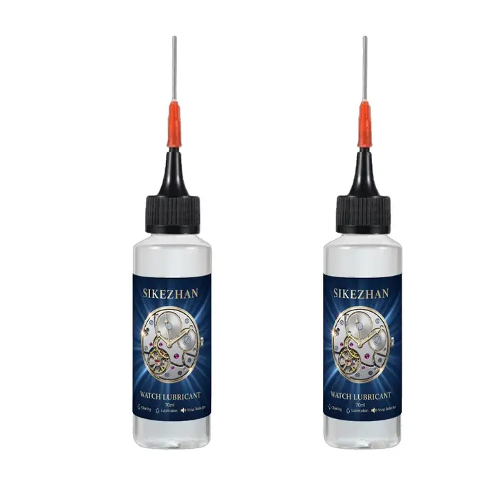 Kit d'entretien pour montre : huile lubrifiante de 70 ml + outil d'ouverture de cadran/boîtier, lubrifiant micro-goutte, réduit la friction, fonctionnement silencieux, antirouille