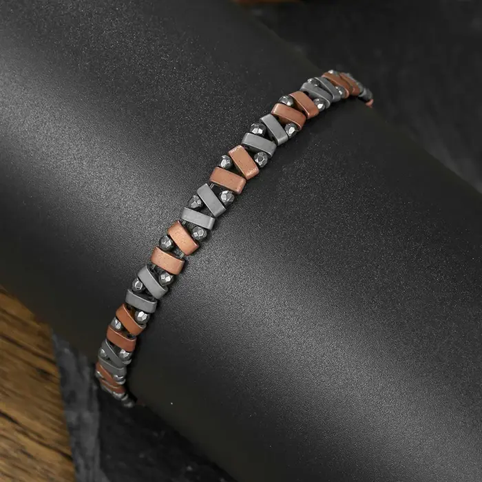 Bracelet Hip Hop élastique en perles pour hommes