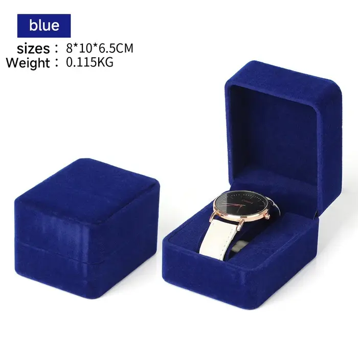 Boîte de montre en velours à coins ronds pour montre connectée