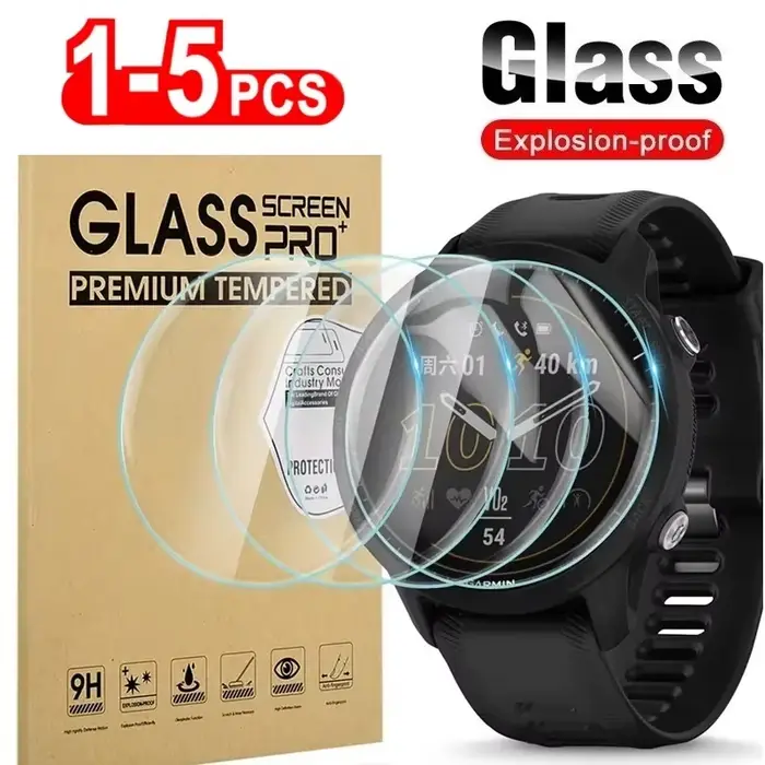 Verre trempé compatible avec Garmin Forerunner 45 245 745 945 55 255 255S 955 165 235 735 935 film d