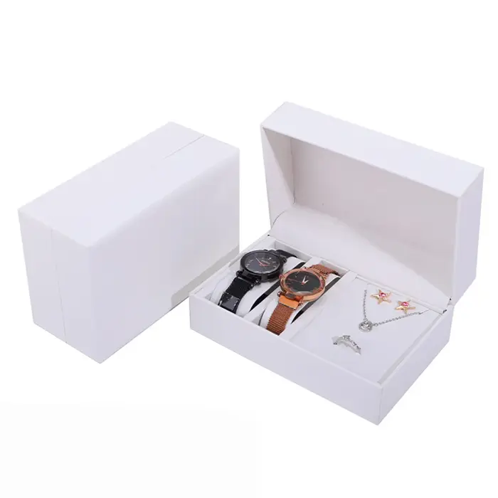 Boîte à montres de luxe en cuir PU, boîte cadeau pour femme et homme, boîte de présentation de montr