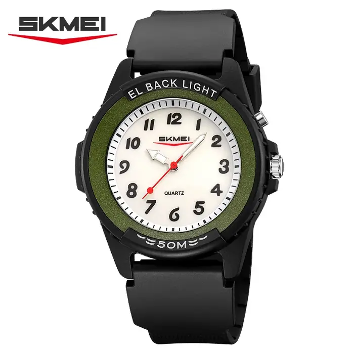 Montre à quartz pour homme SKMEI 2433, design simple, aiguilles lumineuses, montre-bracelet, étanche