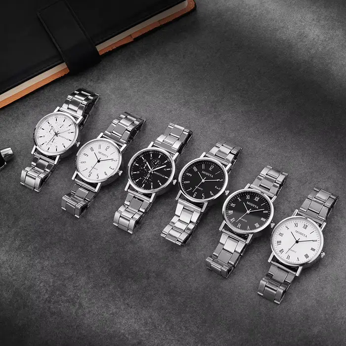 Montre à bande d'acier pour hommes