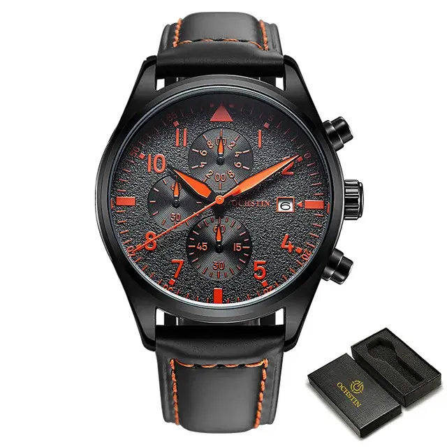 OCHSTIN hommes montres Quartz chronographe hommes montre pilote Sport mâle mode montre-bracelet haut