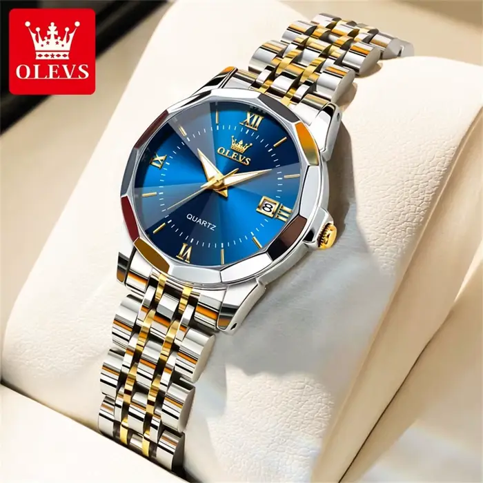 OLEVS 9989 femmes élégantes montre décontracté mode calendrier étanche HD montre lumineuse exquise m