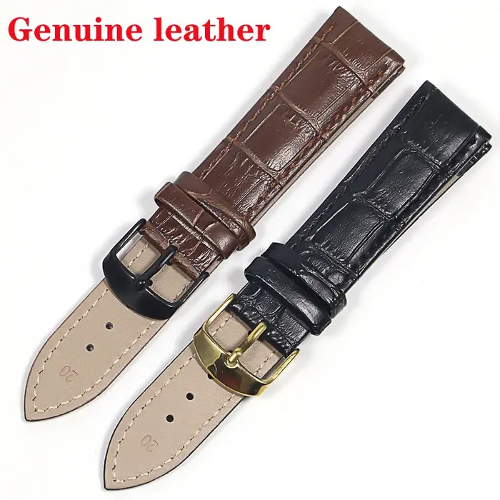 Bracelet de montre en cuir de veau pour hommes et femmes