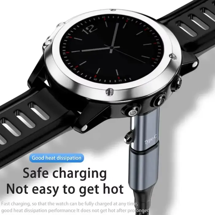 Pour Garmin Fenix 8 7 7S 7X 6S 6 Forerunner 955 965 Quatix USB-C chargeur Smartwatch
