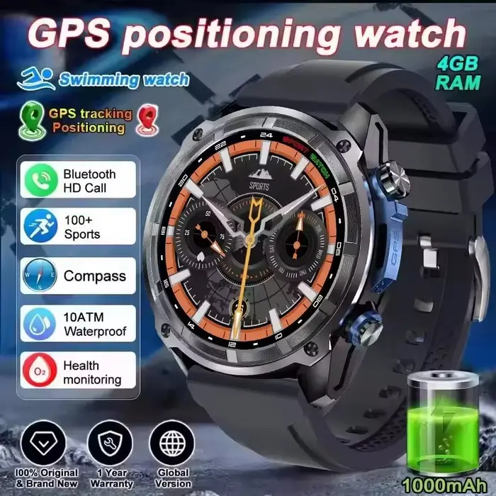 Montres intelligentes de plongée profonde pour homme, étanches 10 ATM, avec carte hors ligne, mémoir