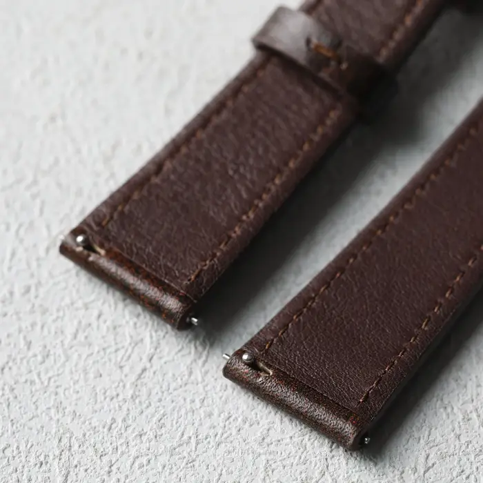 Bracelet en cuir brossé italien fait à la main
