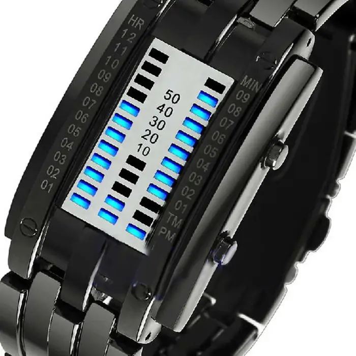 Montres de sport créatives en acier inoxydable pour hommes et femmes