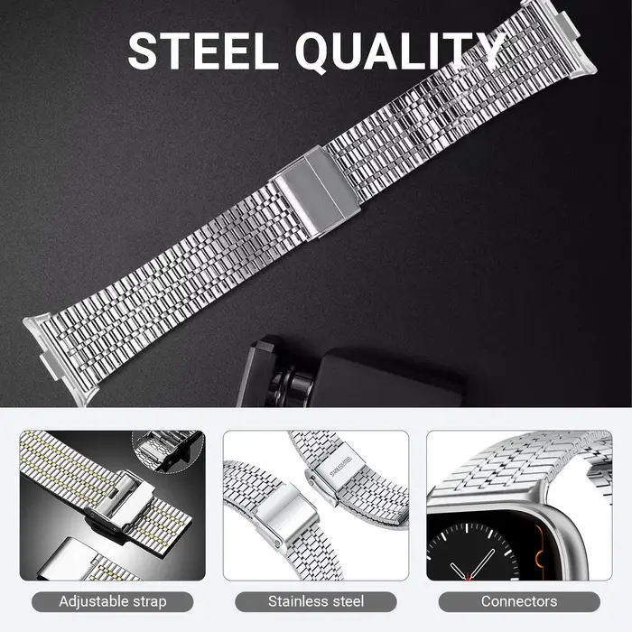 Nouveau bracelet en acier inoxydable pour Redmi Watch 5 4