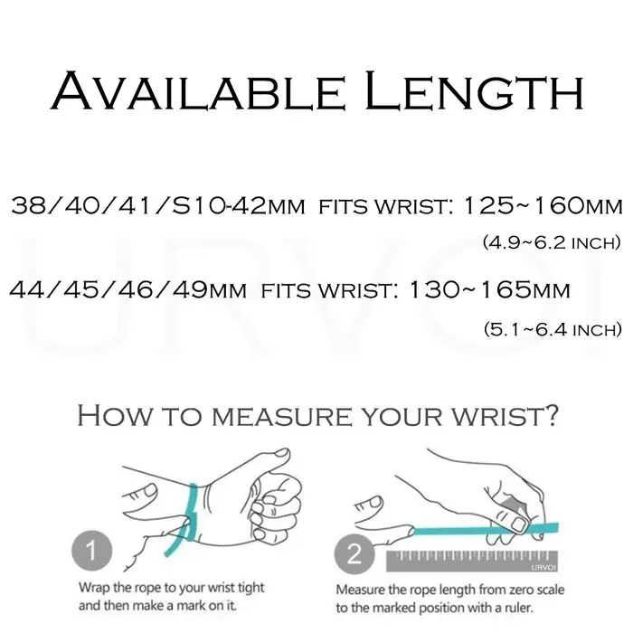 URVOI Double Tour pour Apple Watch band série 11 10 9 8 SE bracelet pour iwatch ceinture extra-longue