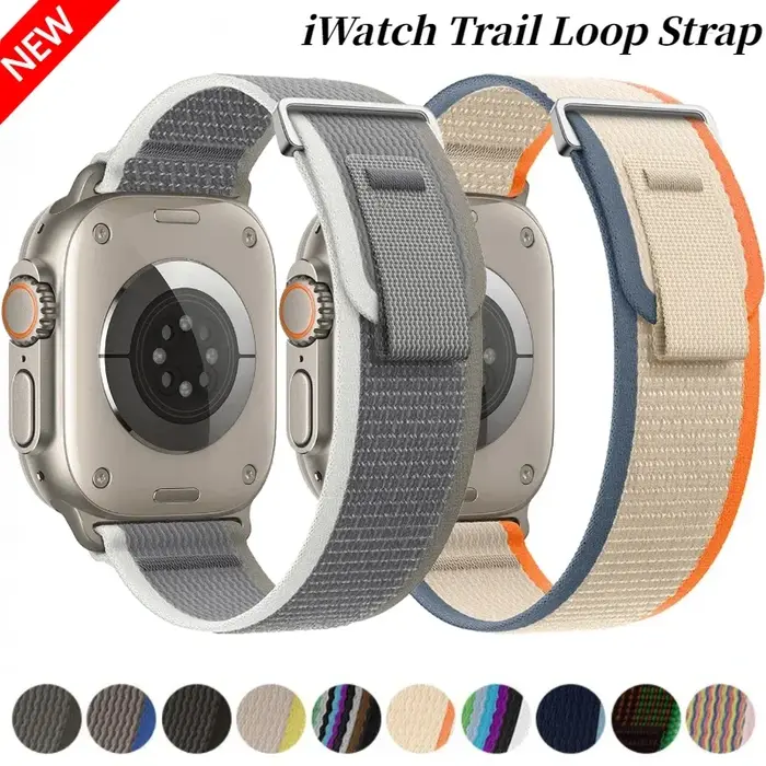 Bracelet à boucle Trail pour Apple Watch Ultra 3/2 49mm série 11 10 9 8 7 46mm 45mm 41mm 42mm