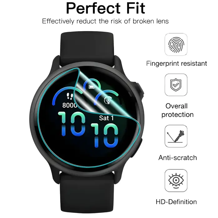 Protecteur d'écran, Film Hydrogel TPU pour montre intelligente Garmin Vivoactive 6 5 HD