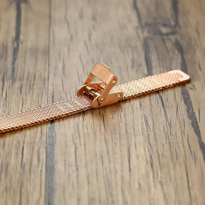 Bracelet Personnalisé en Maille Or Rose pour Homme et Femme