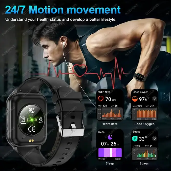Montre connectée de sport en plein air, écran AMOLED HD de 1.83 pouces, fréquence cardiaque, suivi GPS, étanchéité IP68, appels Bluetooth, pour hommes et femmes