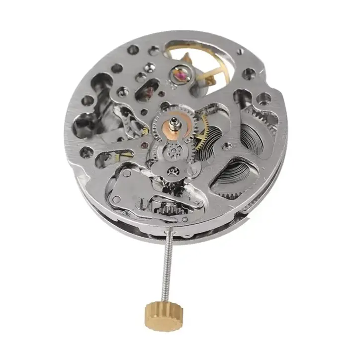 Mouvement de montre blanc, conception à 3 broches, 3 aiguilles, mouvement mécanique automatique, calendrier simple, mécanisme automatique